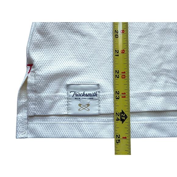 Tracksmith Van Cortlandt Singlet Tank Top in White & Green Stripe Size Small - Picture 7 of 9